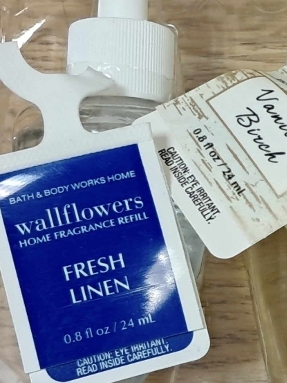 3 Bath & Body Works Wallflowers Refills: Fresh Linen, Vanilla Birch, Limoncello